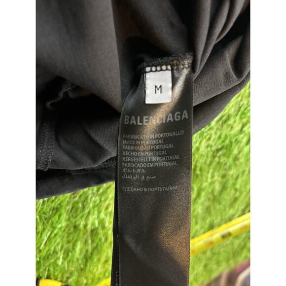 Balenciaga Paris Crest Logo T Shirt Washed Black Portugal Size M 40 Rue de Sevre - Picture 4 of 8